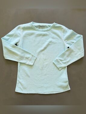 Rock & Candy Mint Blue Long Sleeve Waffle Knit Top 6X